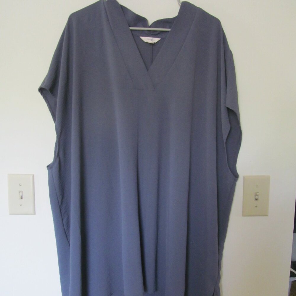 Terra & Sky Grey Silky Top Sie 4X